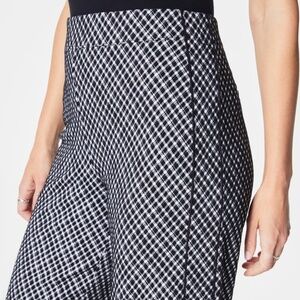 SPANX Black and White Wide Leg Pants